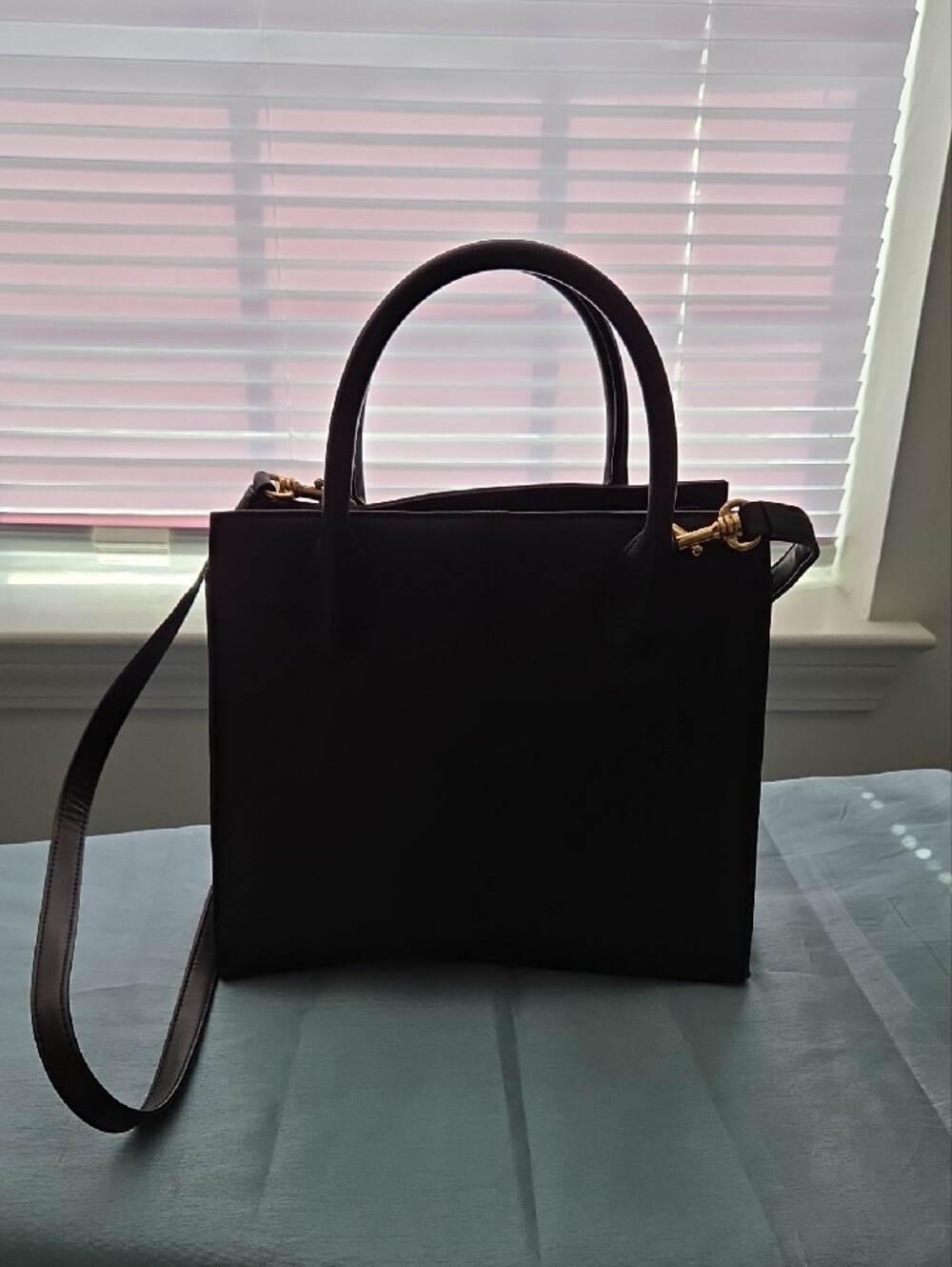 Giani Bernini Dark Brown Genuine Leather Satchel with Top Handles - Picture 3 of 12